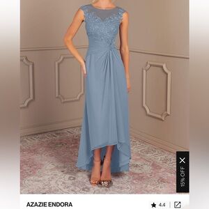 Azazie Endora dress - mother of bride/groom - Size 14 Dusty Blue NWT unaltered